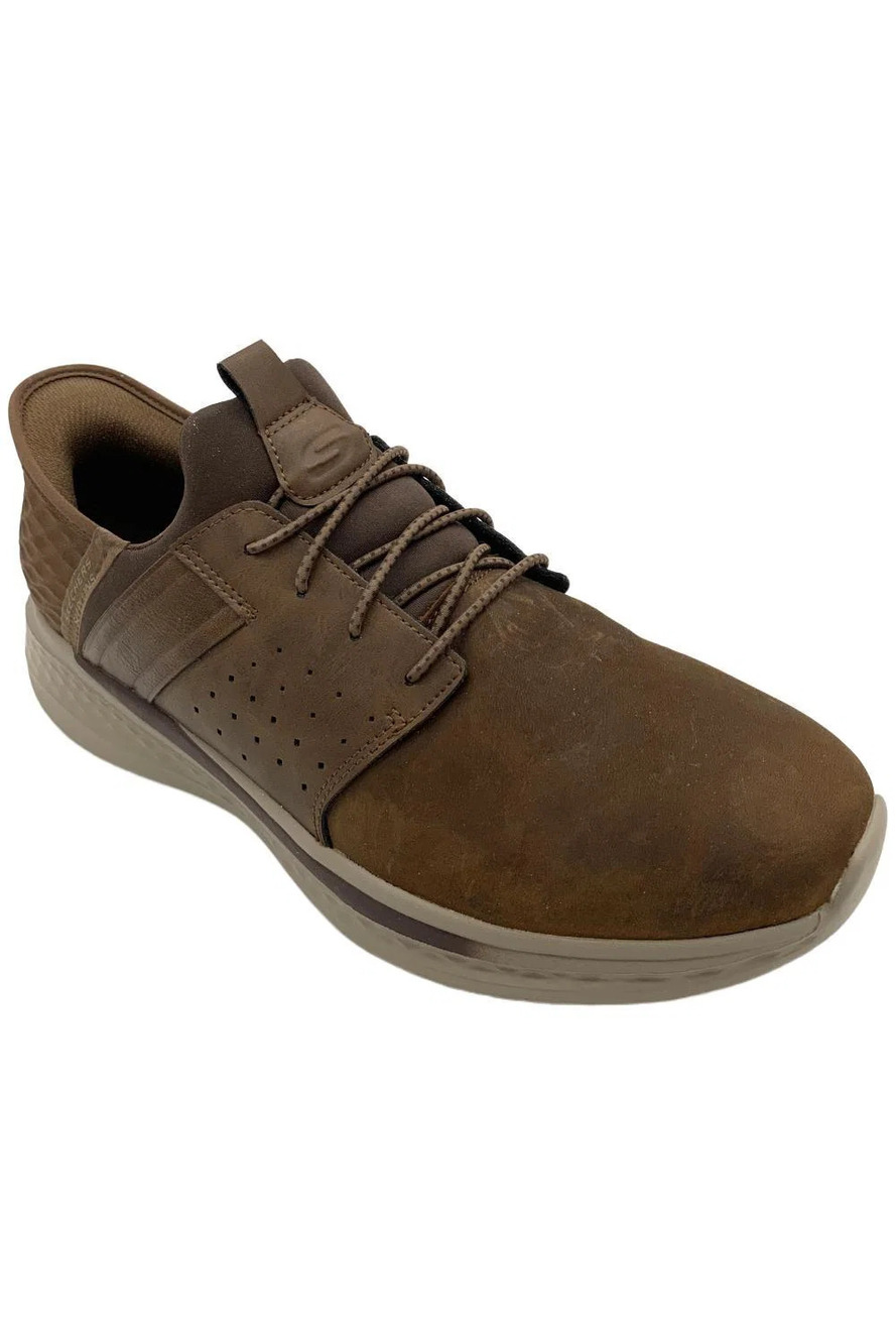 Skechers Men's Slade Zachary Slip-On Athletic Sneakers Brown - Medium